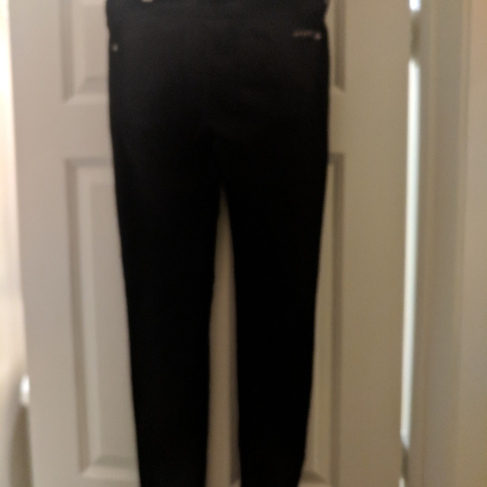 7 For All Mankind Black Skinny Jeans Size 30x30